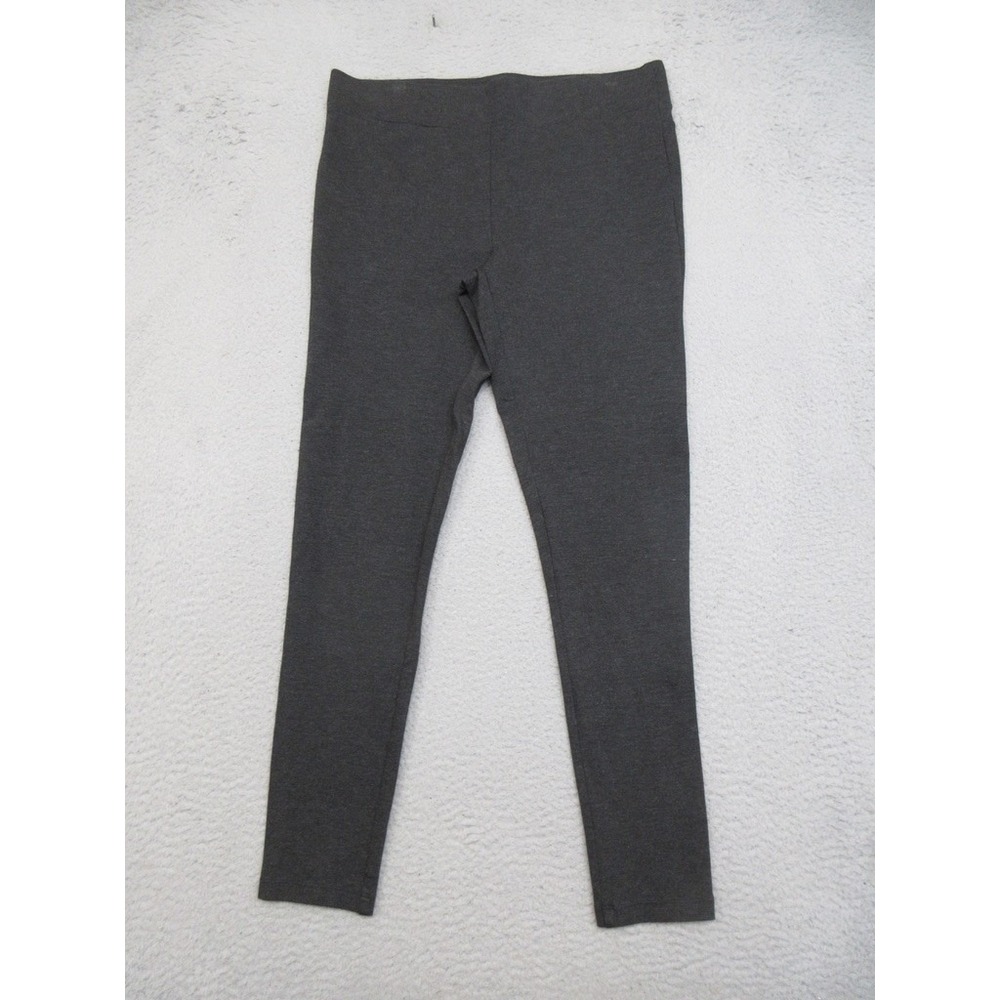 LOFT Stretch Ponte Leggings Pants LT Charcoal Grey Pull On Capsule Boot Weather